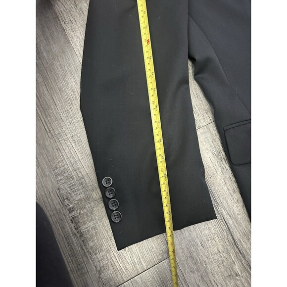 Cianni Cellini Men's 100% Wool Black Suit Set 2 Piece Jacket Sz 40S Pants Sz 34S - Picture 9 of 16